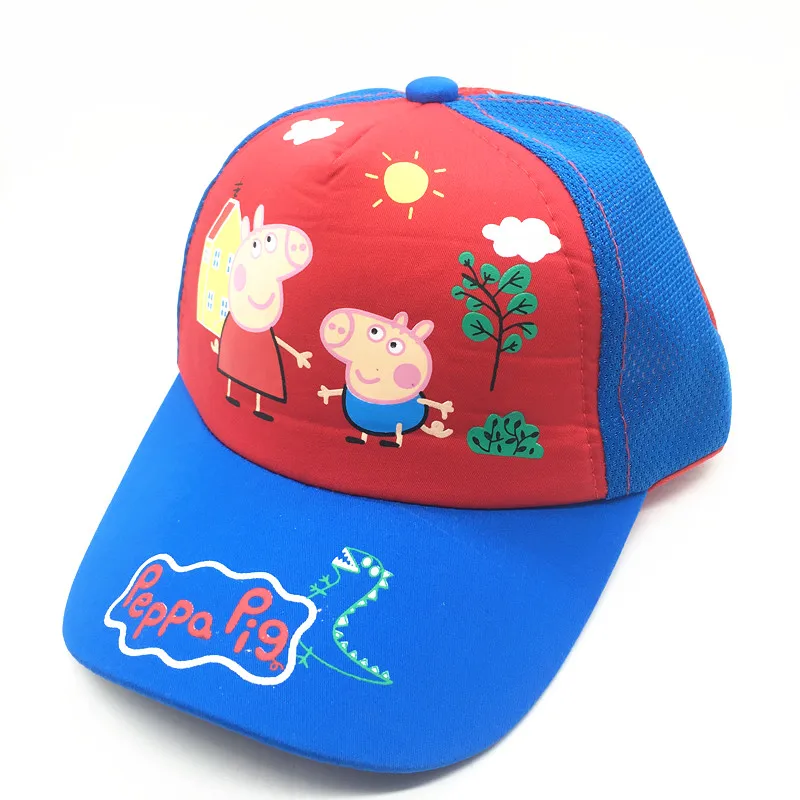 Новинка Peppa шапка со Свинкой дышащая Солнцезащитная шляпа летняя бейсбольная сетка Кепка аниме персонаж мультфильма подарок для мальчиков и девочек - Цвет: 9