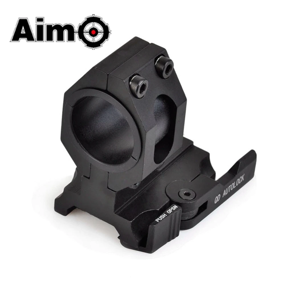 Aim-O Tactical Airsoft Riflescopes Mount Softair 25.4mm-30mm QD Mount For Hunting Red Dot Sight AO9019 Scope Mounts Accessories - Цвет: BK