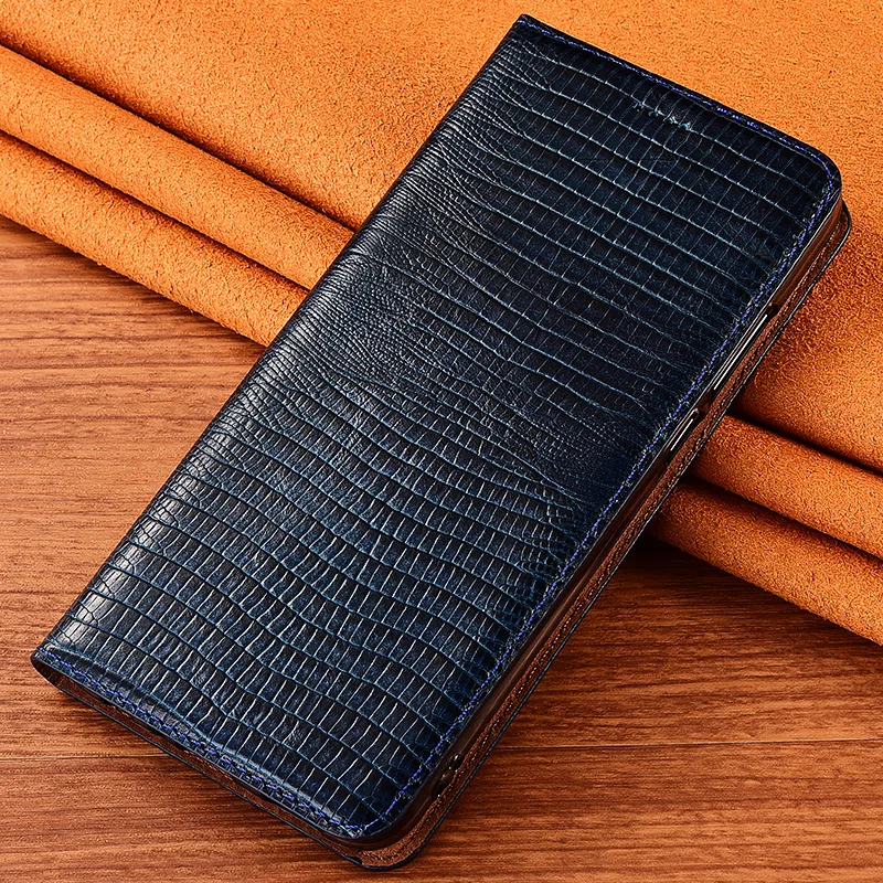 Синий Чехол-книжка Lizard из натуральной коровьей кожи для Apple iPhone 11 Pro Max 11Pro Max, чехол-подставка для iPhone11 Pro - Цвет: Синий
