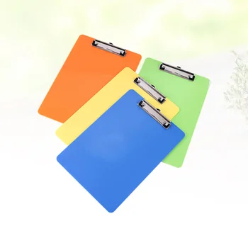 

4pcs Clipboard Portable Durable Practical Plastic Paper Clipboard Clip Board Clipboards A4 Clipboard for Office School