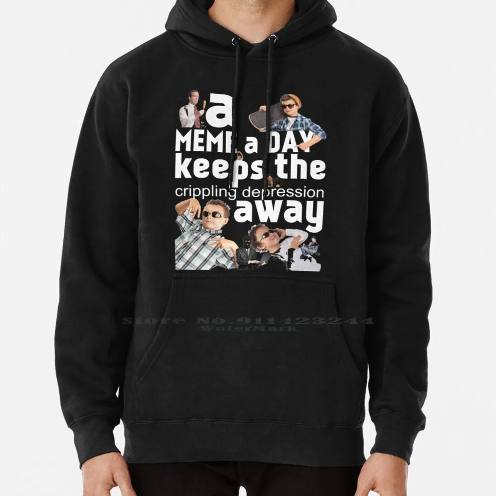 

A Meme A Day Keeps The Crippling Depression Away Hoodie Sweater 6xl Cotton Memes Harambe Kenbone H3h3 Ethan Klein Stock Photos