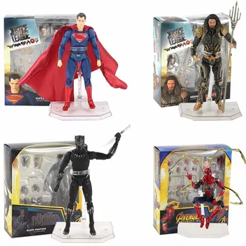 

Justice League Super Hero MAFEX Batman Superman Aquaman Black Panther Joker PVC Action Figure Toys