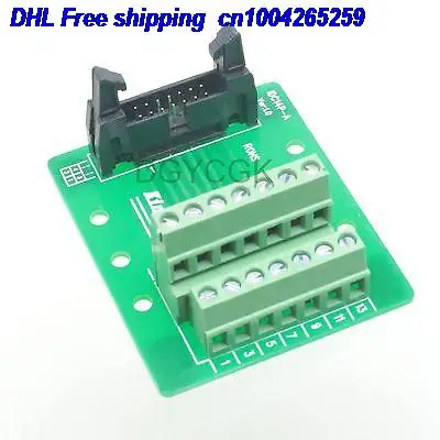 

DHL 20pcs IDC 14pin port plug adapter connector header Terminal Breakout PCB Board 2 row connector 22-ct