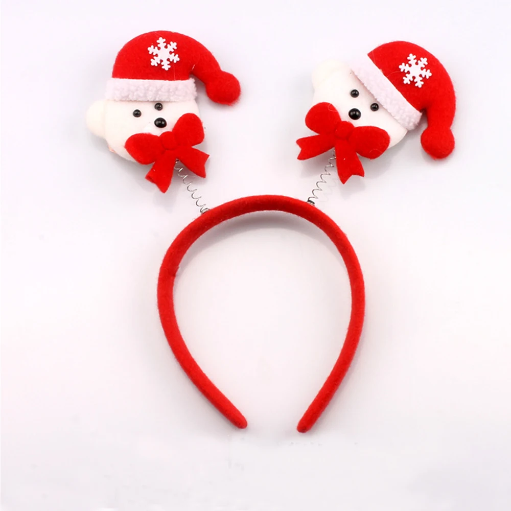 1 шт. Милая Рождественская тематическая повязка на голову Санта-Клаус, снеговик, олень, перчатка в форме медведя, Нетканая детская застежка на голову, рождественский подарок, украшение для дома