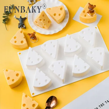 

FUNBAKY 3D Mouse Cheese Shaped Cake Mold For DIY Baking Dessert Cake Decorating Tools Silikonowe Moule Pan Pastry Mould
