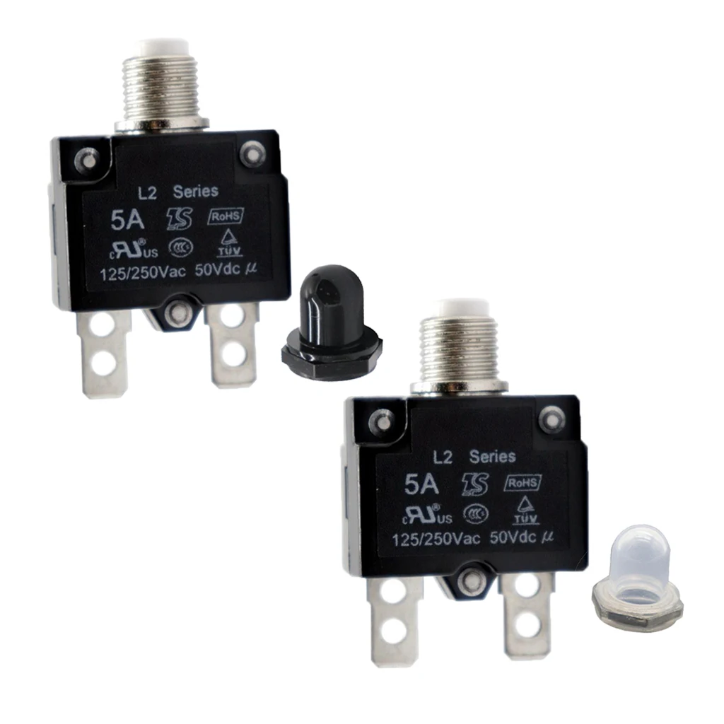 2 комплекта 125/250V 5Amp автомат защити цепи перегрузка переключатель предохранитель сброс