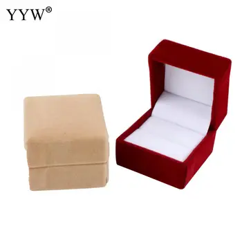 

High Quality Cardboard Multifunctional Jewelry Box Bag With Velveteen Square Ring Jewelry Packaging Dispaly Gift Box