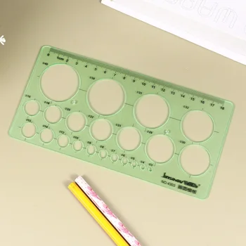 

2 PCS Lightweight Measuring Geometric Rulers Drawings Templates for Home Office