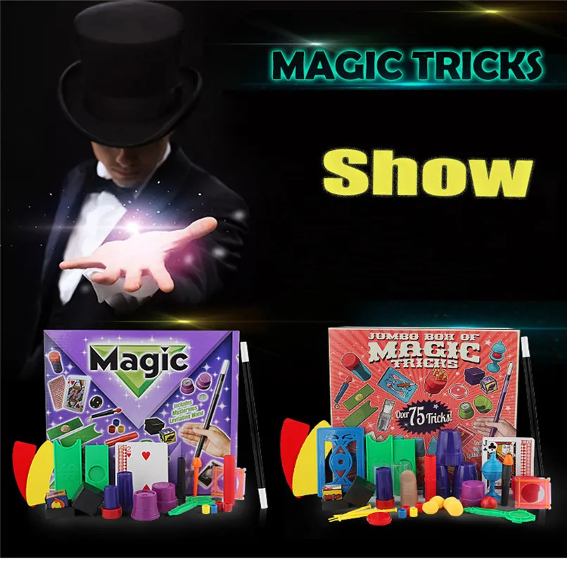 

Chidlren Magic Tricks Toys Hanky Panky's Junior Magic Set Simple Magic Props For Magic Beginner Children With DVD Teaching Kit