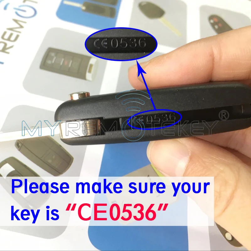 Online Remoto llave de coche 2 botón para Peugeot 207, 307, 308, 433 mhz ID46 PCF7961 HU83 remtekey