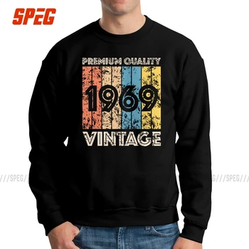 

1969 Vintage Retro 50th Birthday Men Pullovers Cotton Funny Sweatshirts 50 Years Old Crewneck Tops Designs Hoodies