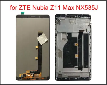 AAA+ качественный ЖК-дисплей для 6," zte Nubia Z11 Max NX535J NX523J ЖК-дисплей сенсорный экран дигитайзер Замена с рамкой