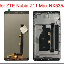 AAA+ качественный ЖК-дисплей для 6," zte Nubia Z11 Max NX535J NX523J ЖК-дисплей сенсорный экран дигитайзер Замена с рамкой