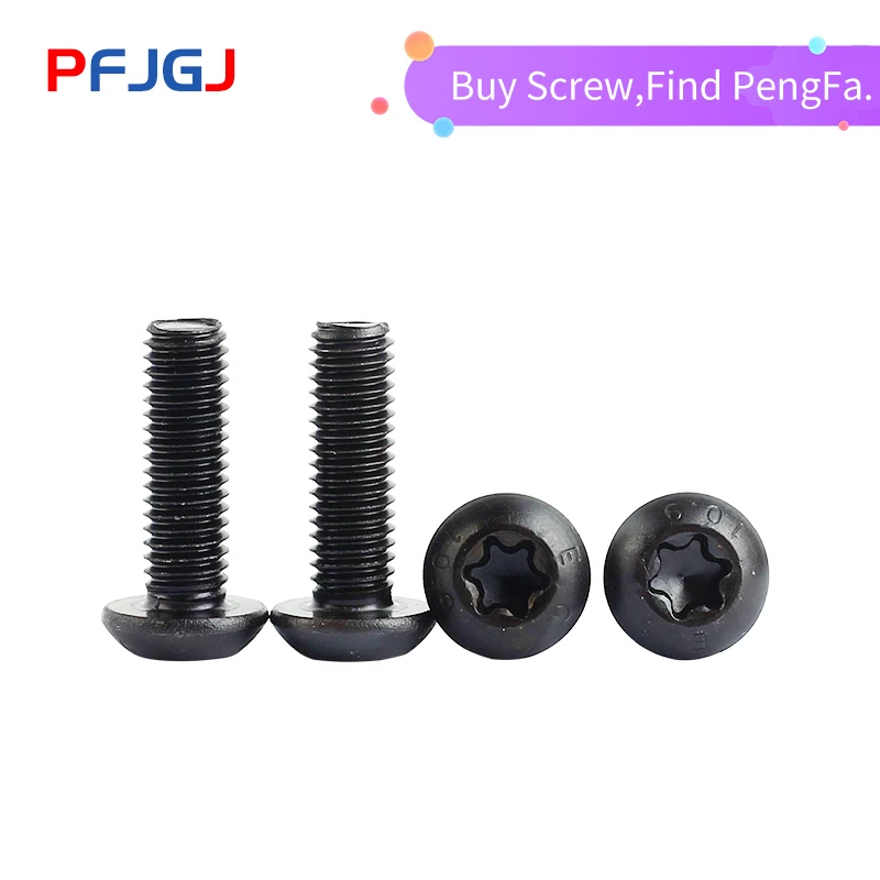 

Peng Fa ISO7380 blackened 10.9 grade plum blossom hole round cup screw M3M4M5