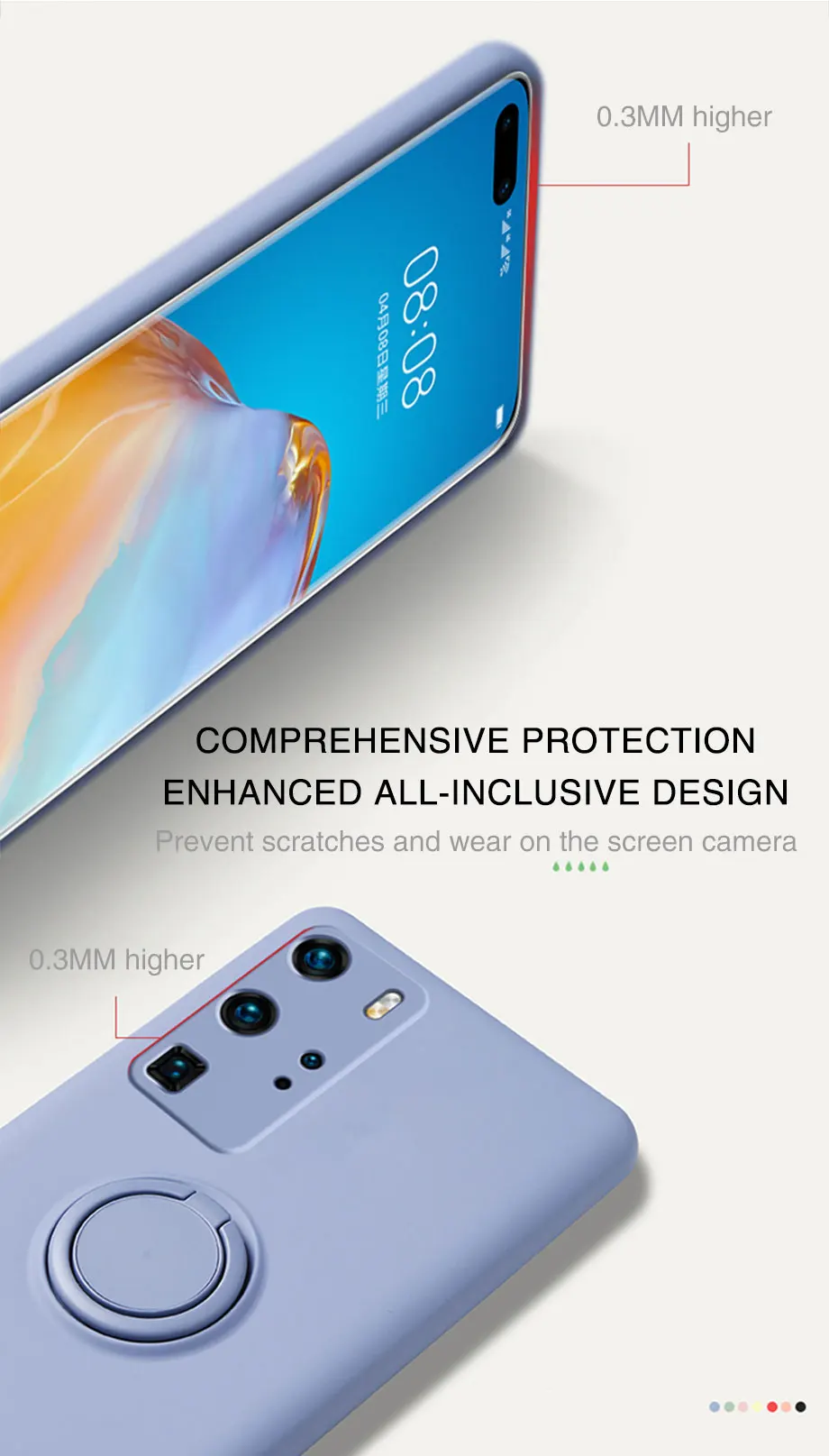 Chất Lỏng Ốp Lưng Dẻo Silicone Huawei P30 Pro P20 P40 Plus Full Tấm Bảo Vệ Camera Dành Cho Huawei Mate 20 30 40 pro Danh Dự 20 30 Bao cute phone cases huawei