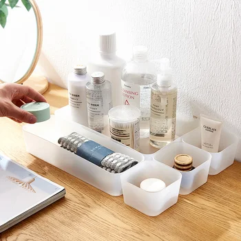 

SUNEE Plastic Makeup Organizer Makeup Storage Box Cosmetic Drawer Organizer Jewerly Container Nail Polish Organizer