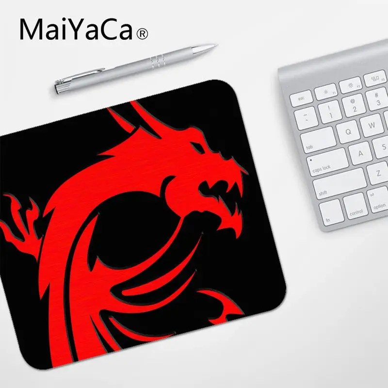 MaiYaCa высокое качество MSI логотип дракон высокоскоростной коврик для мыши Лидер продаж подставка под руку мышь