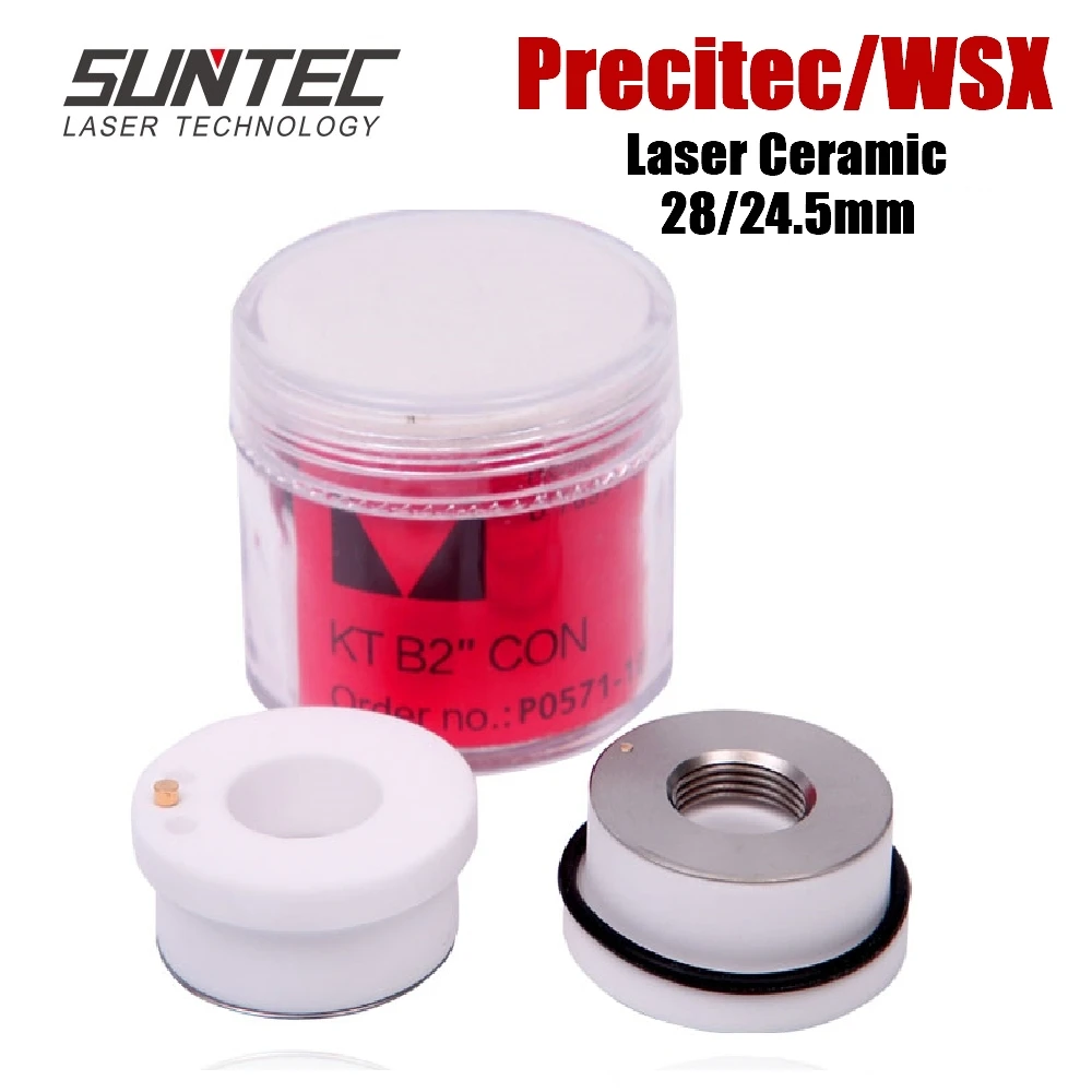 Suntec 28/32mm Precitec/WSX/Raytools ceramic laser nozzle holder ceramic part for Fiber Laser Cutting Machines