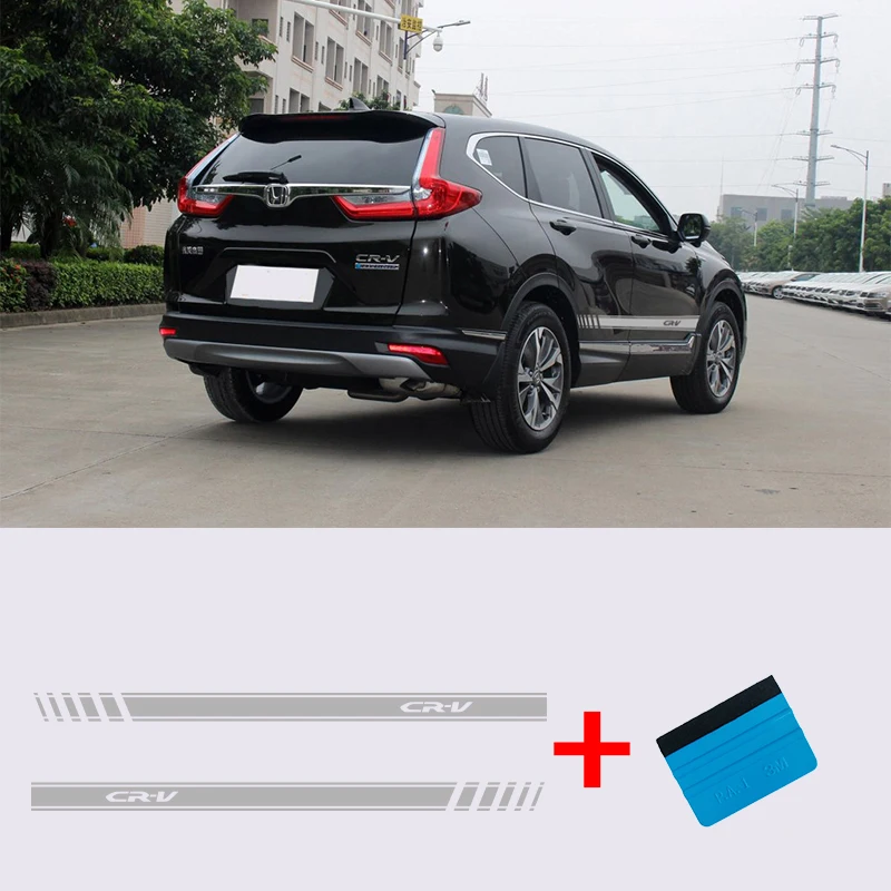 

2 PCS Car Vinyl Side Stripes Stickers Auto Graphics Decals For Honda CR-V