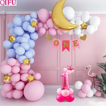 

1st Birthday Decorations First Birthday Girl Party Decoration Balloons 1 Year Birthday Decorations Baby Shower Decor 1 Birthday