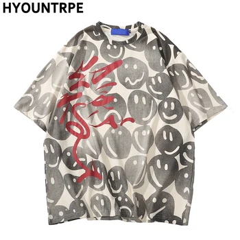 

2020 Hip Hop T Shirt Streetwear Men Funny Printed Short Sleeve Tees Cotton New Summer Harajuku Unisex Skateboard Loose T-Shirt