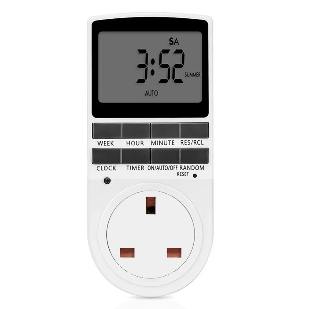 

Large LCD Display Programmable Weekly Digital Smart Timer Switch Outlet Plug Timing Socket Countdown for Kitchen