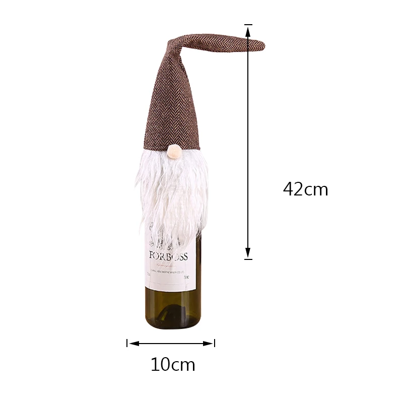 G 42x10cm Санта Клаус, крышка для бутылки вина, рождественские украшения для дома, Рождественское украшение, Navidad Natal, подарок на год - Color: G 42x10cm