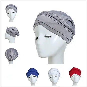 

Trendy Muslim Women Inner Caps For Hijab Wrap Head Turban Bonnet With Drill Solid Color Hijab Underscarf Caps Turbante