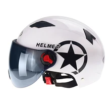 Casco de motocicleta, moto, moto, cara abierta, Media gorra de béisbol, casco duro de seguridad Anti-UV, casco de Motocross, protección de varios colores