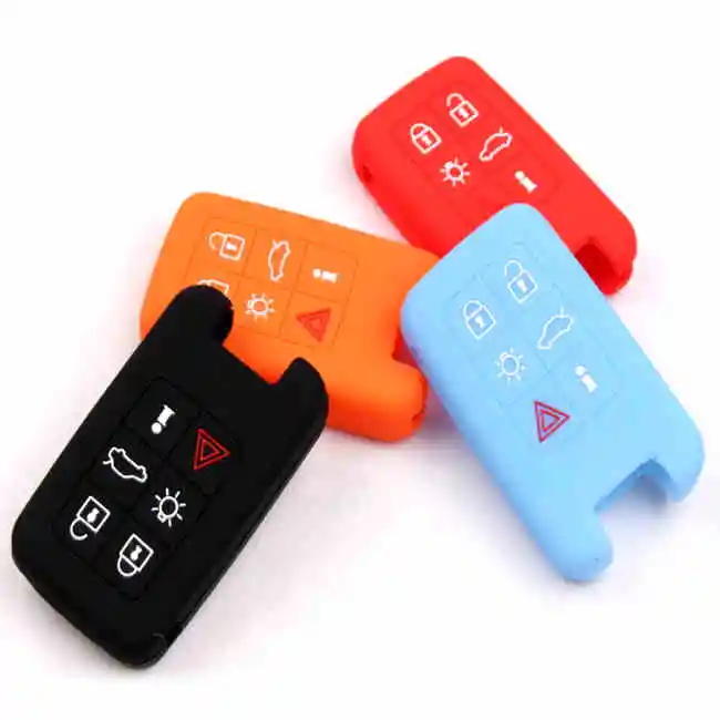 4 colours car Silica gel key case bag key protection key packet car covers for Volvo V40 S80 XC60 S60L V60 key cover case bag