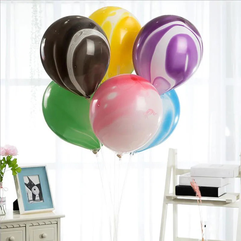 10 шт. 10 дюймов латексный шар мраморный металлический шар хромированные воздушные шары Свадебные Взрослые День рождения Реквизит для фотосъемки Декор - Цвет: Mixed color