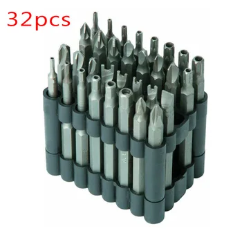

32pcs Screwdriver Bits 75mm Long Reach Nutdrivers Hollow Torx Security