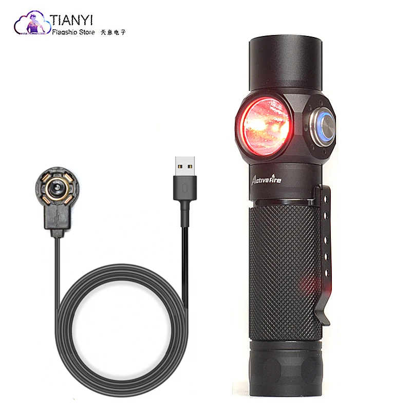 

Strong light multifunctional rechargeable red head-mounted lamp beekeeping flashlight magnet adsorption maintenance lamp