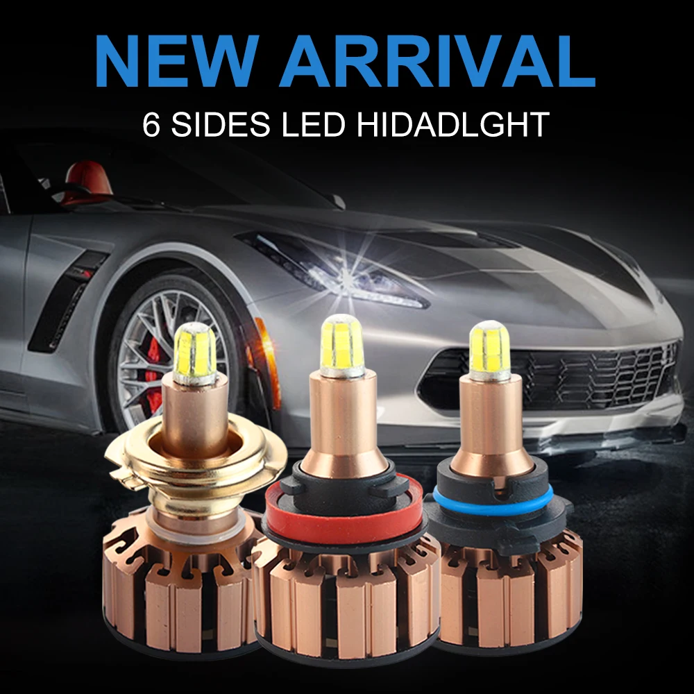 

2Pcs 18000LM H1 H7 Led Canbus Led Car Headlights H8 H11 HB3 9005 HB4 9006 3D 360 degree Automotive Fog Lights 2019 NEW