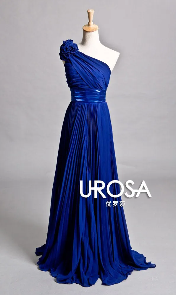 Дизайн цветы vestido de festa longo robe de soiree Горячая Привлекательное платье для официальных приемов Королевский синий длинное платье подружки невесты