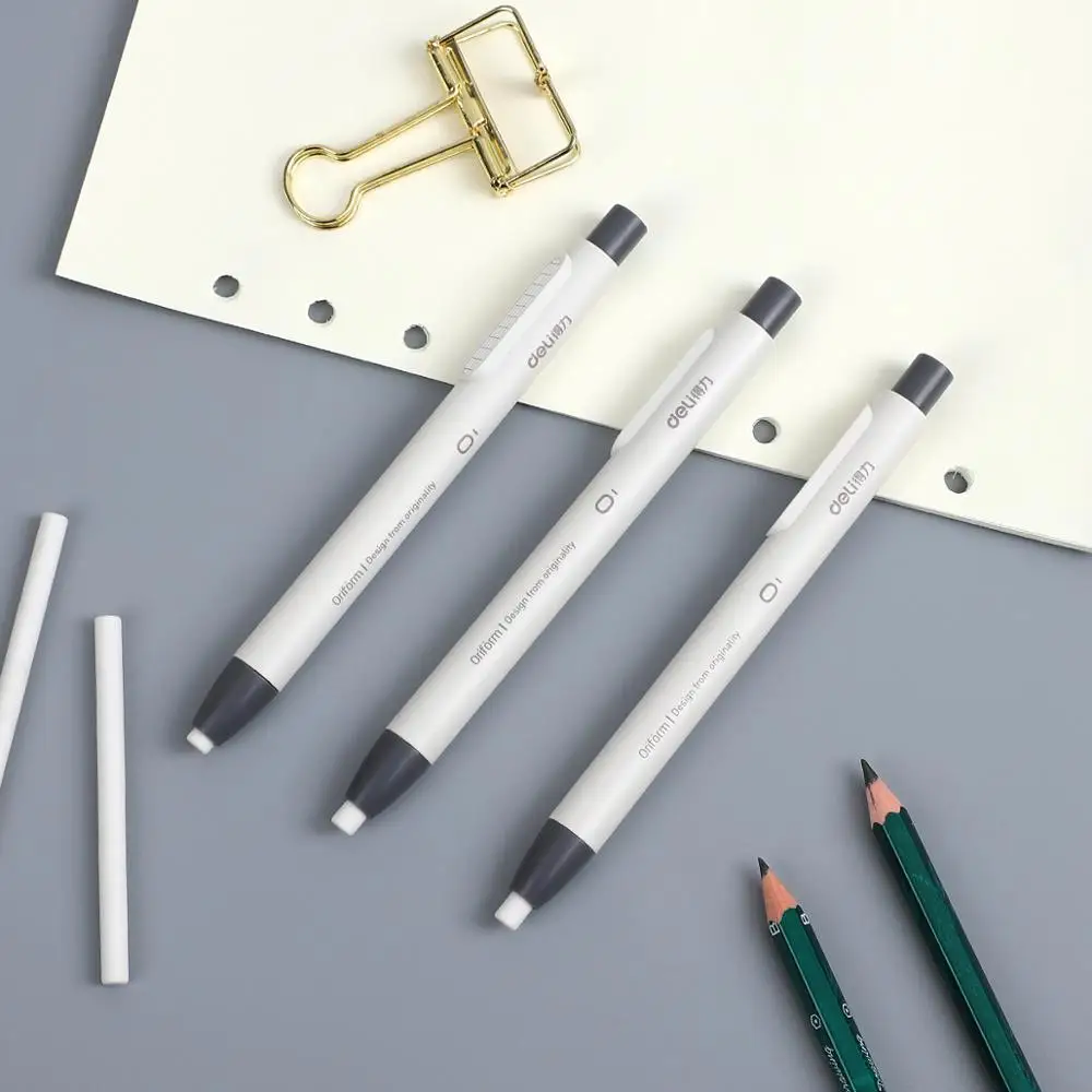 1pc Easily Press The Rubber Student Automatic Retractable Pen Eraser