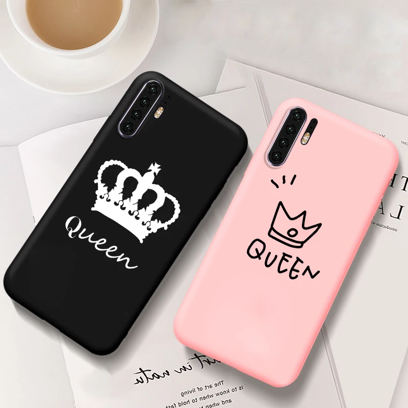 Чехол для телефона King queen Crown для huawei Honor 8S 10 20 Play 8A V10 V20 9 Lite 6A 7X сплошной карамельный цвет Мягкий ТПУ полный Чехол