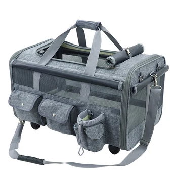 

LDLC for Universal Fashion Portable Belt Wheel Belt Wheel Bag Cat Backpack Dog Bag Breathable Pet Travel Bag Pet Cage Portable