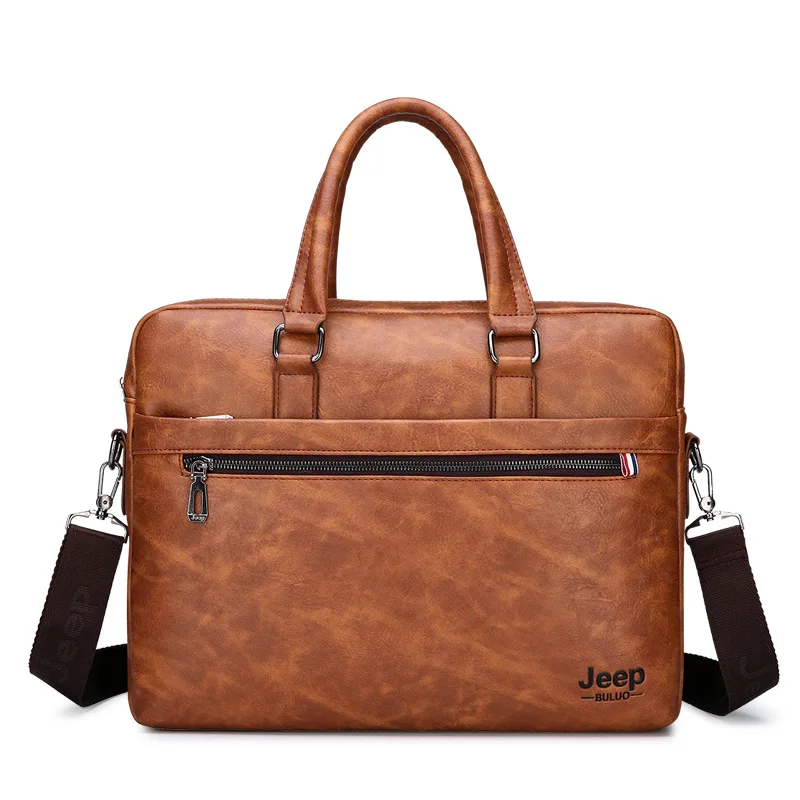 

Men's Bag 2019 New Style Portable Briefcase Business Pu Large Capacity Shoulder Computer Bag a Generation of Fat