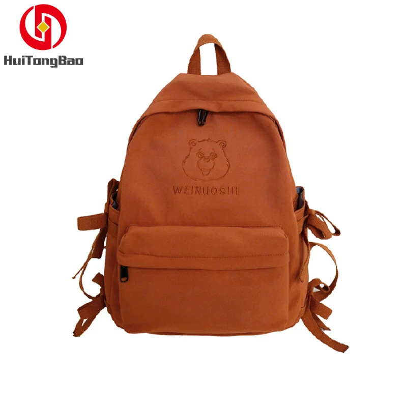 

Fashion Youth Backpack Personality Casual Canvas Bagpack Unisex Large Capacity Tablet Bag Student Bag Literary Trend Backpack