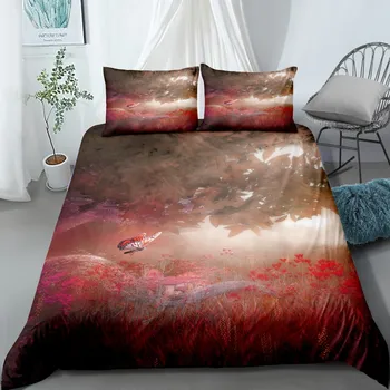 

Dream Forest Bedding Set Gothic Style Duvet Cover Set 2/3Pcs with PIllowcase Girl Bed Linen Set Full Queen Custom Home Textiles