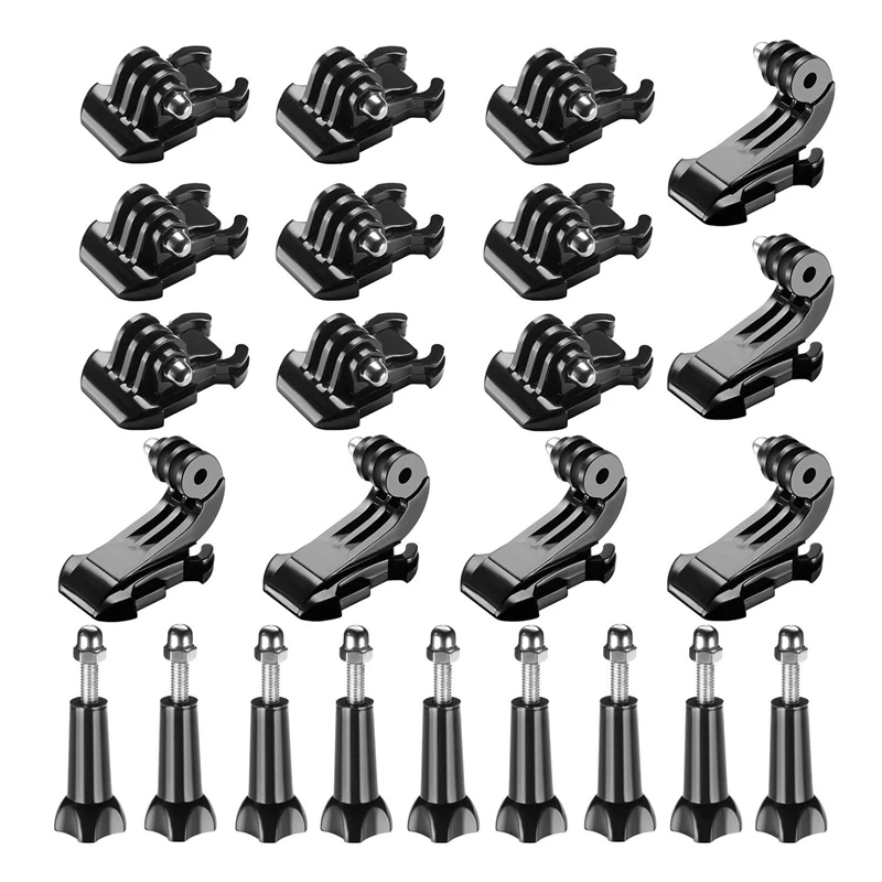 

Hot 3C-24-in-1 Accessory Kit for Gopro, Buckle Clip Basic Mount, Vertical Surface Quick Mounting J-Hook Buckle Mount, Long Thumb