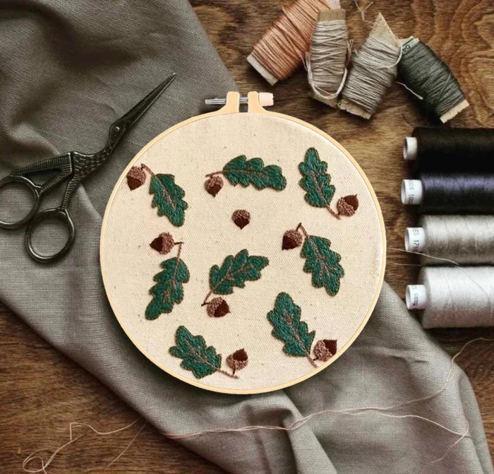 15cm Creative European Embroidery DIY Material Package Flowers Pattern DIY Cross Stitch Embroidery Kit DIY Embroidery with Hoop