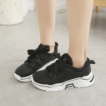 

Fashion Sneakers Casual Shoes Spring Women's Shoes Ladies Vulcanized Shoes Lace-up Breathable Single Shoes Zapatos Mujer U17-20