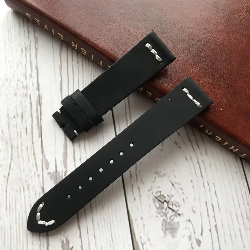 Винтажный кожаный ремешок для ролевых игр Sky-Dweller Pearlmaster Milgauss submariner 20 мм мягкий ремешок мужской механический браслет аксессуары