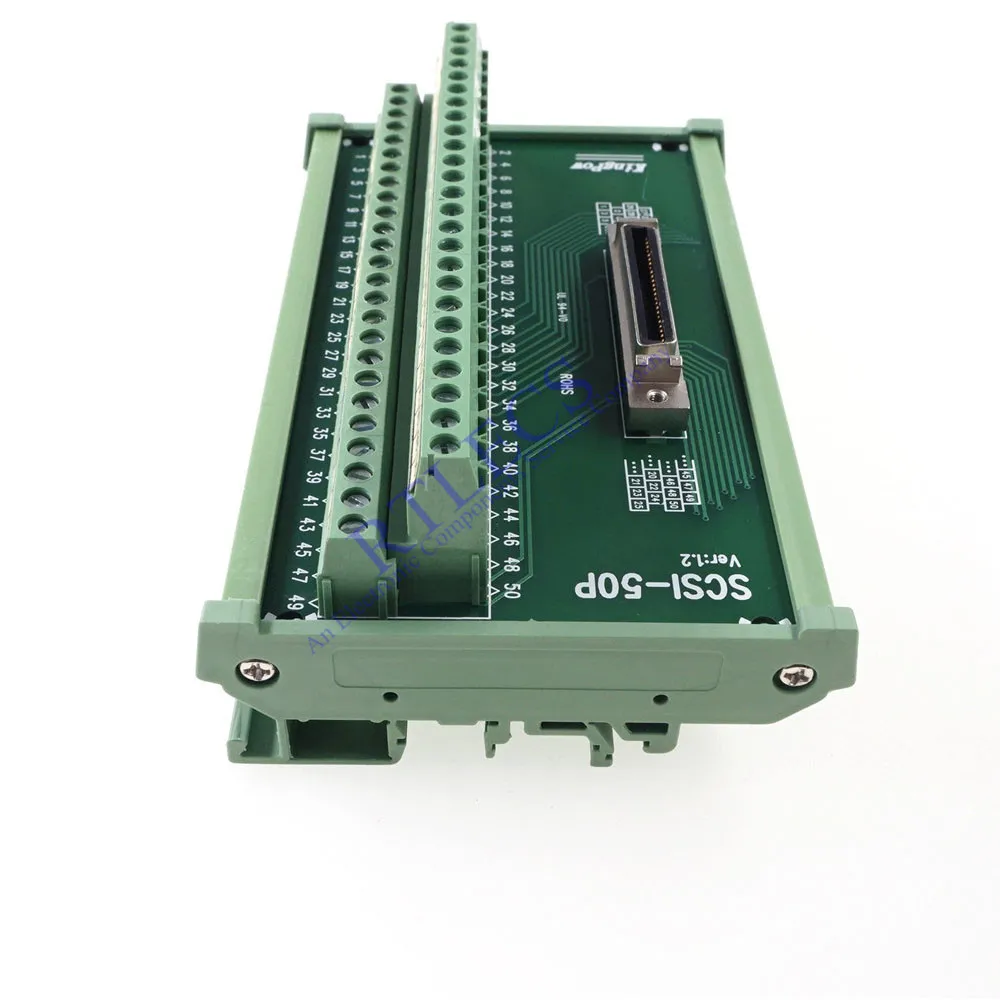 CN14 Pin SCSI Female Signals Breakout Board Module Din Rail servo drive motor 