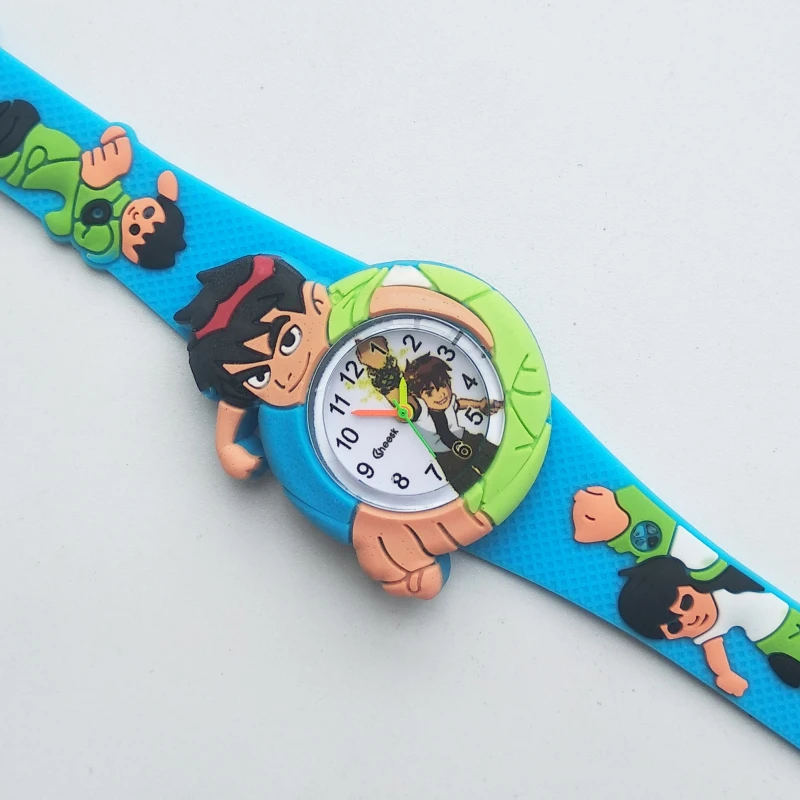 Новинка года, детские часы Ben10, простые водонепроницаемые часы с силиконовым ремешком, часы с мультяшным принтом BEN 10 для мальчиков, модные детские электронные часы