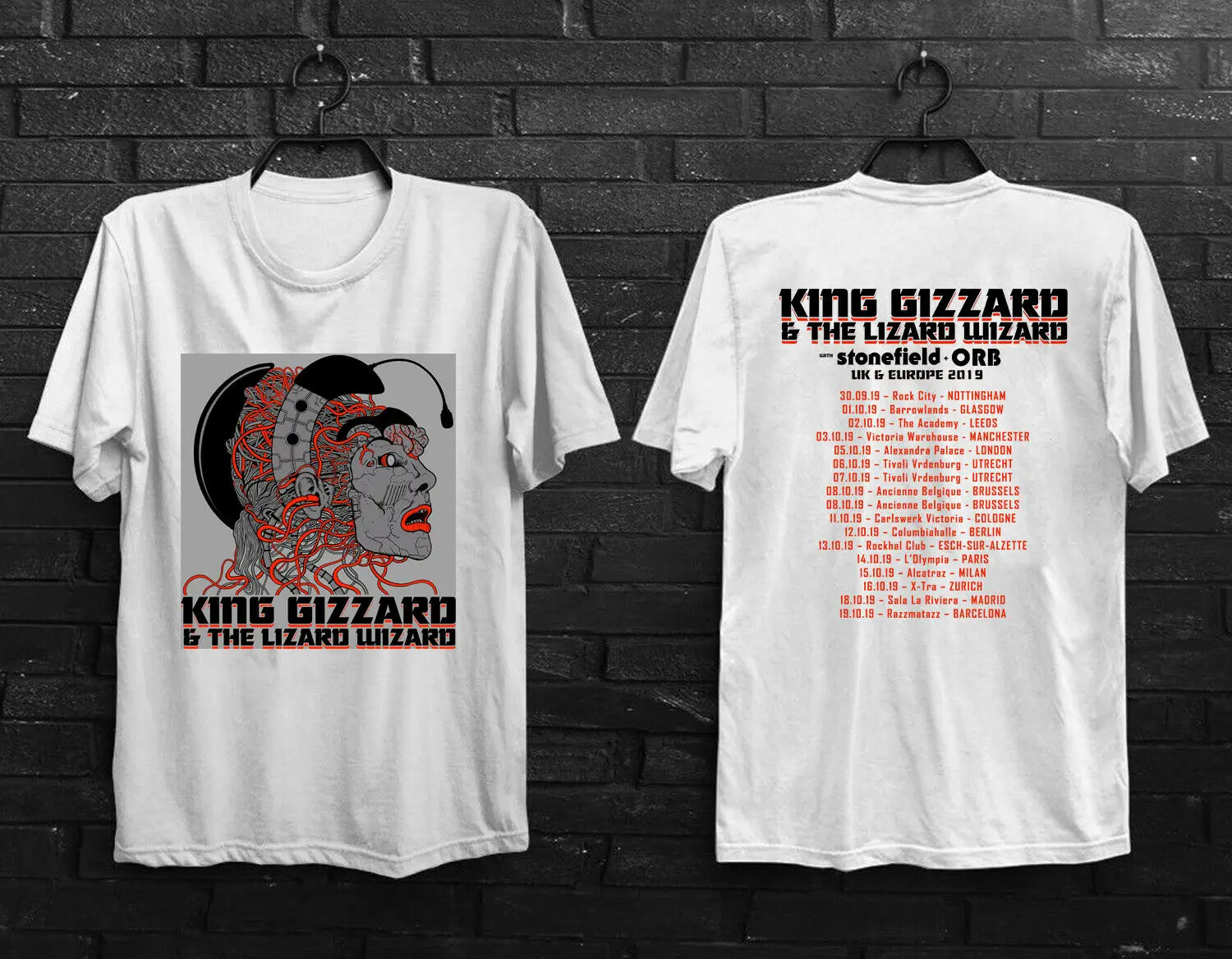 King Gizzard и ящерица волшебник Великобритании Европы Тур 2019 футболка