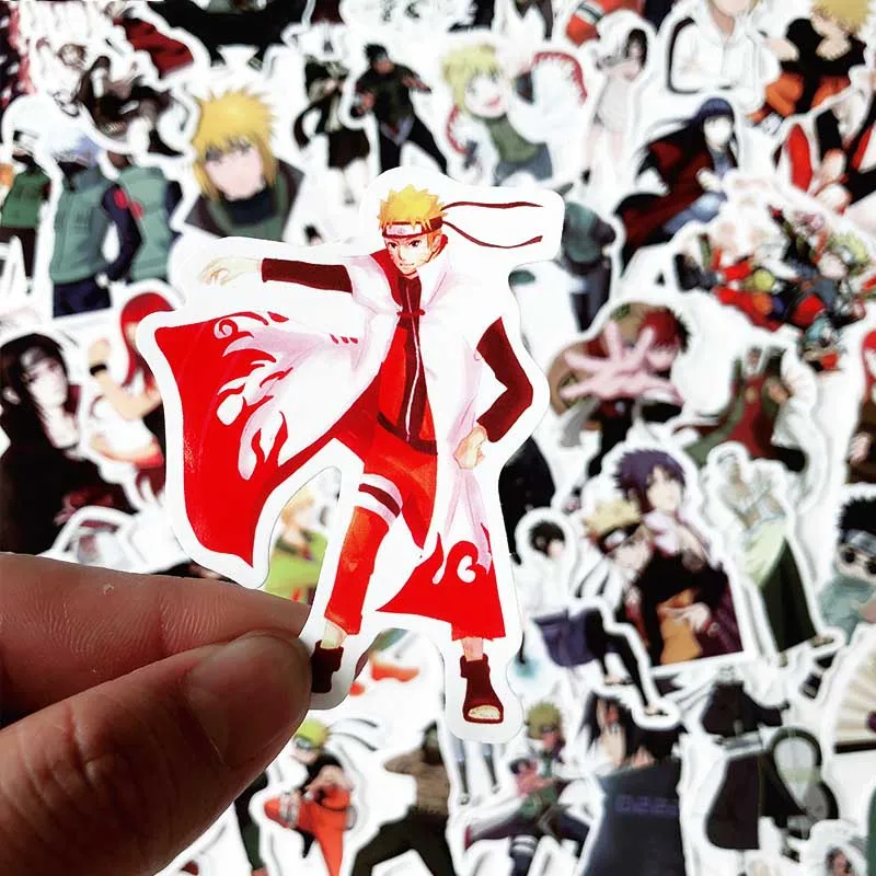 100 PCS Anime Sticker Naruto Sasuke Cartoon For Snowboard Laptop Luggage Fridge Car- Styling Vinyl Decal Stickers