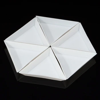 

10pcs/set Triangle Plate Beads Jewelry Display Packaging Organizer White Containers Jewelry Beads Plastic Tray 7.5x5x1.1cm